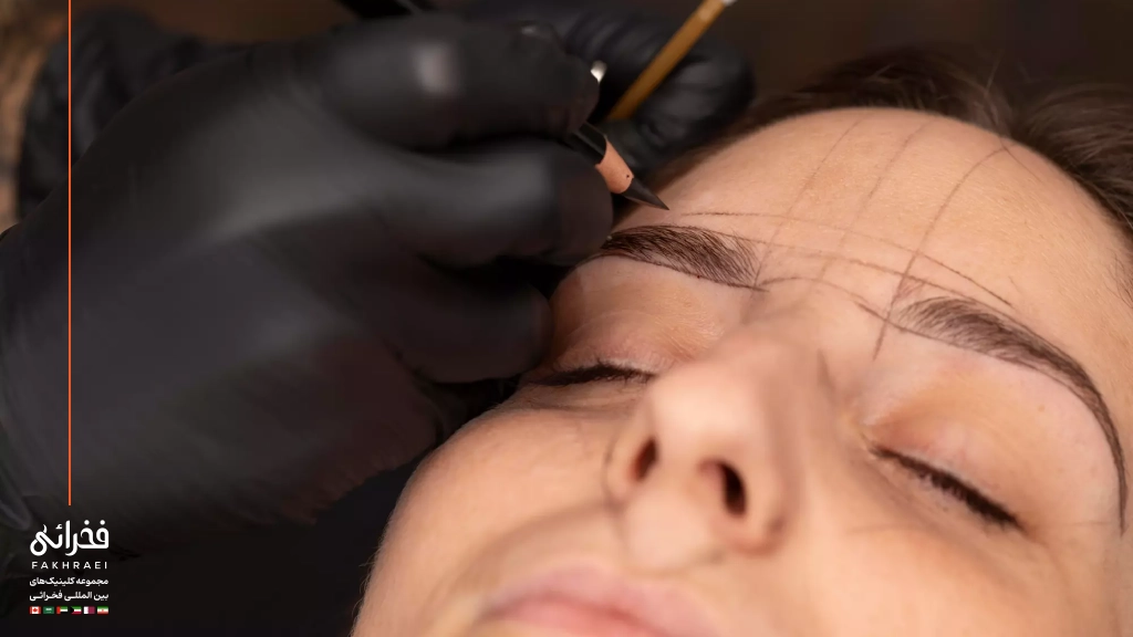 مرحله طراحی کاشت ابرو