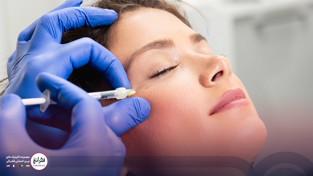 پی آر پی صورت-تزریق به کنار چشم خانمی