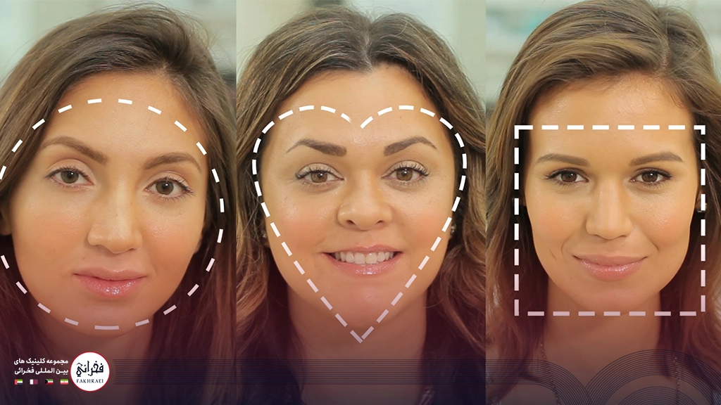 زاویه سازی صورت -صورت های سه خانم با زوایای مختلف
