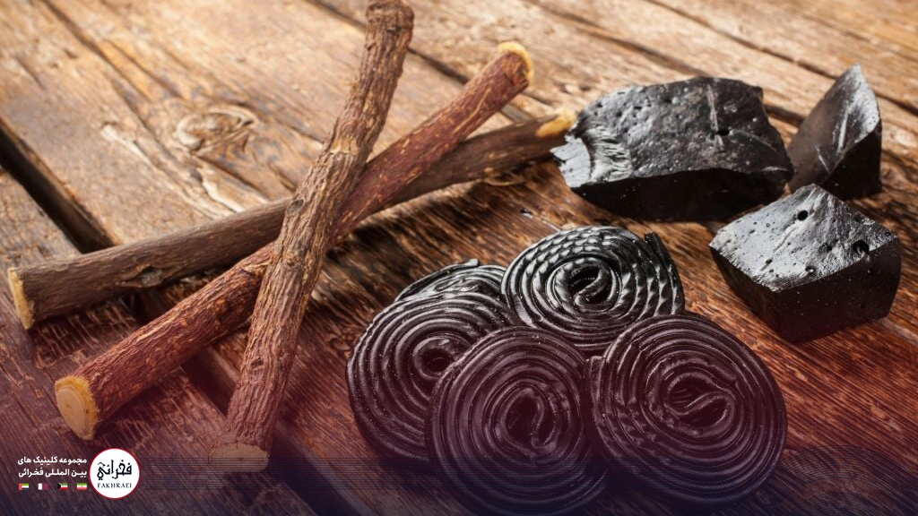 نمایی از شیرین بیان برای درمان تبخال