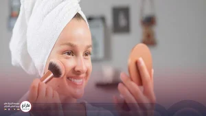 آرایش بعد از تزریق ژل لب و گونه