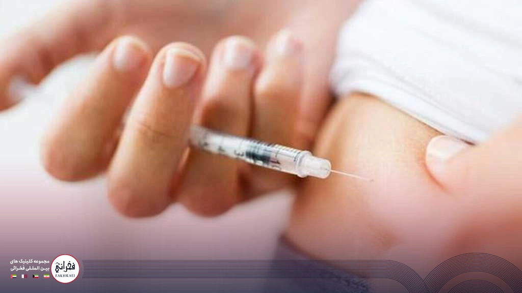 بهترین آمپول برای لاغری سریع-تزریق آمپول به شکم خانومی