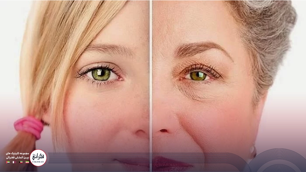 تصویر قبل و بعد درمان شلی پوست صورت 