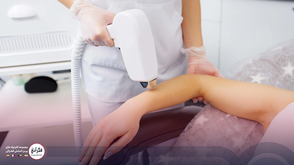 درد لیزر موهای زائد دست 