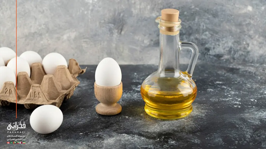 درمان ریزش مو در منزل با تخم مرغ و روغن زیتون