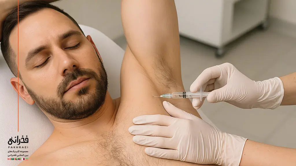 تزریق بوتاکس زیر بغل برای جلوگیری از عرق کردن بیش از حد