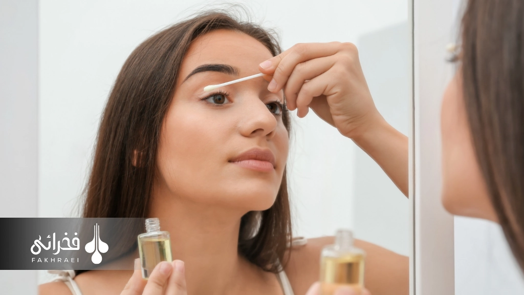 استفاده از روغن‌های مغذی برای ابرو