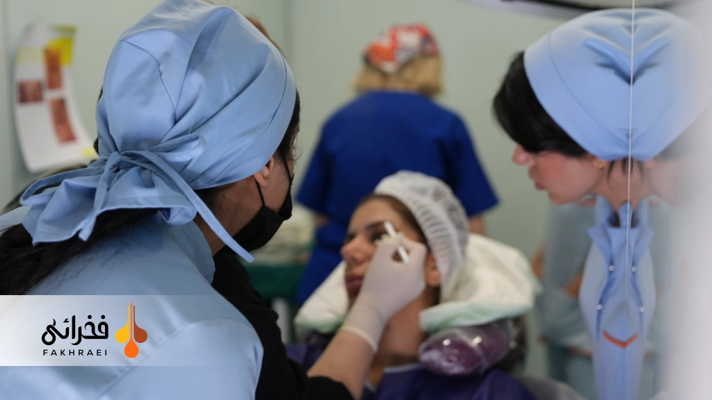 طراحی ابرو برای کاشت ابرو به روش NTF در کلینیک فخرائی