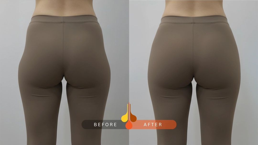 تصویر قبل و بعد تزریق فیلر هیپ دیپ