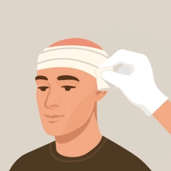 پانسمان، آموزش مراقبت‌ها و برنامهٔ پیگیری در مراحل کاشت مو