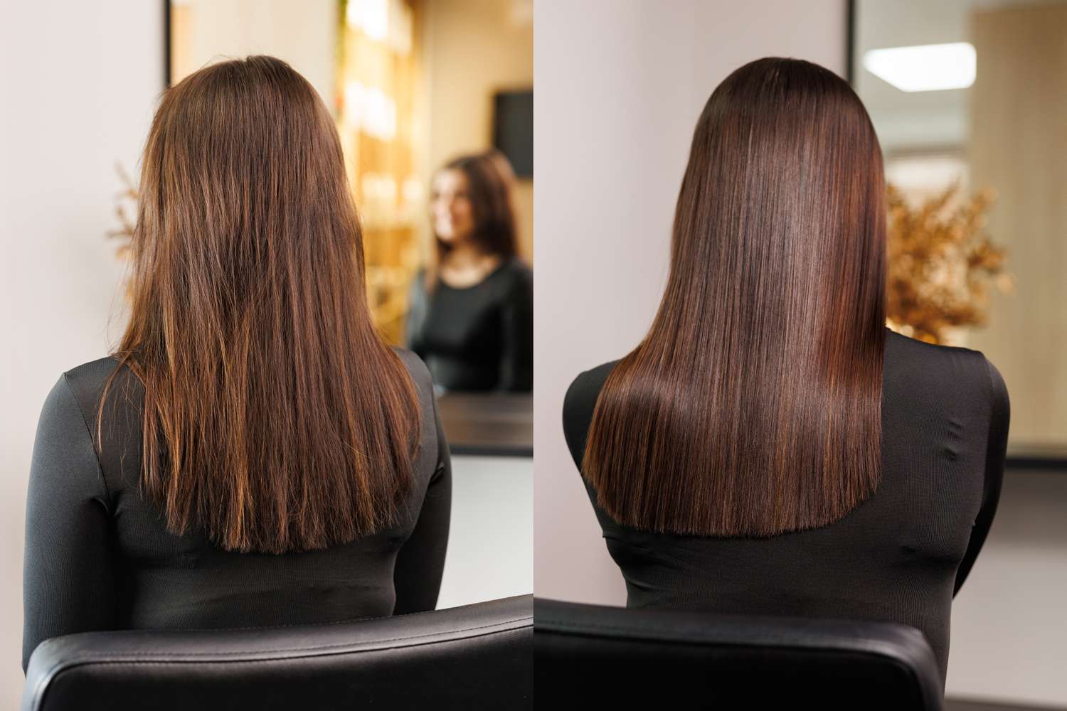 قبل و بعد کراتین کردن مو 